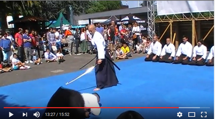 demostración de aikido en metrópoli gijón 2016